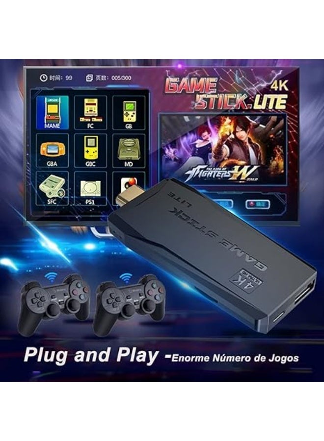 جهاز الألعاب الكلاسيكي الذكي 4K من Blulory | أكثر من 10,000 لعبة | سعة 32/64GB مع ذراع تحكم لاسلكي 2.4G - Image 2