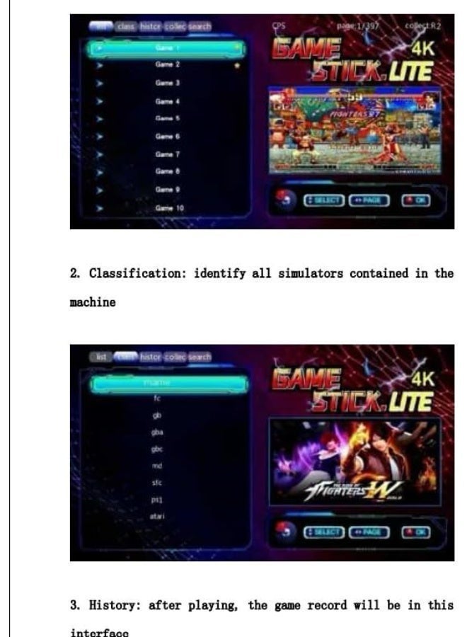 جهاز الألعاب الكلاسيكي الذكي 4K من Blulory | أكثر من 10,000 لعبة | سعة 32/64GB مع ذراع تحكم لاسلكي 2.4G - Image 5