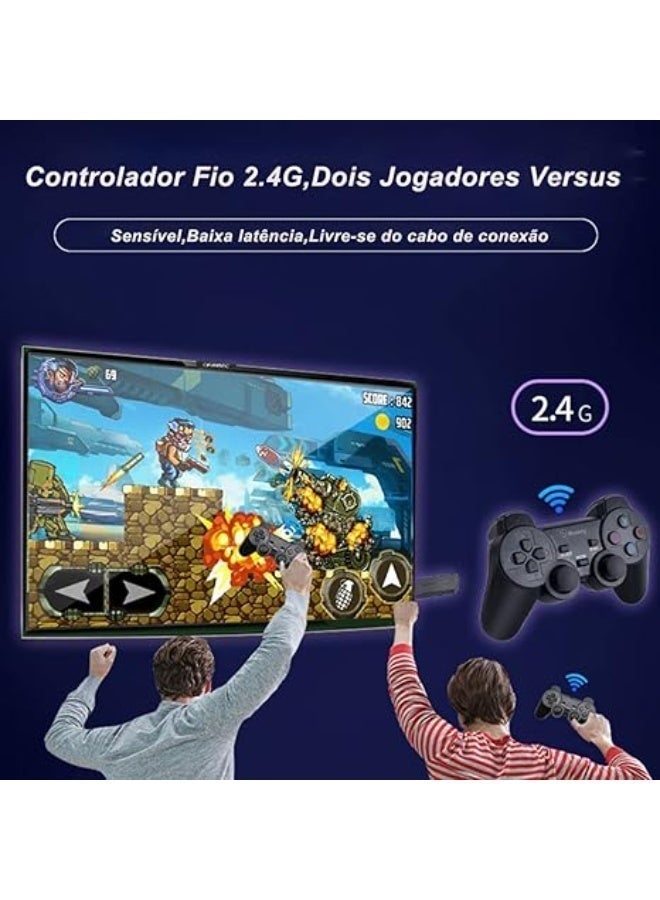 جهاز الألعاب الكلاسيكي الذكي 4K من Blulory | أكثر من 10,000 لعبة | سعة 32/64GB مع ذراع تحكم لاسلكي 2.4G - Image 4