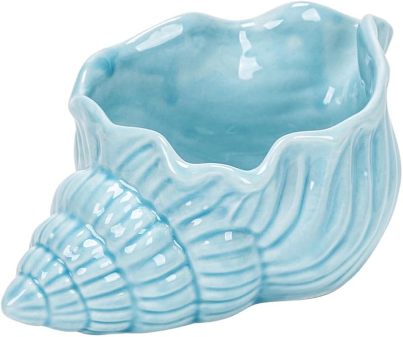 Tehaux Ceramic Conch Ashtray Desktop Ornament Nautical Decor Home Office - Image 2