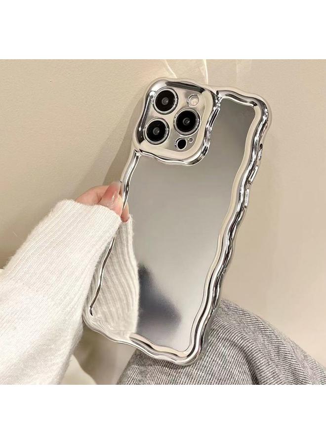 Zaboon Case For iPhone 12 Pro Max Electroplated Mirror Waves Silicone Phone Case - Image 2