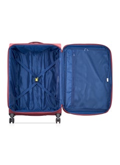 DELSEY Delsey Brochant 3 Expendable Double wheel luggage Softsided trolley suitcase 78cm Pink Rose Large  - Image 3