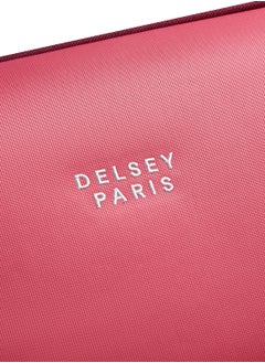DELSEY Delsey Brochant 3 Expendable Double wheel luggage Softsided trolley suitcase 78cm Pink Rose Large  - Image 5