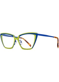 FONEX Colorful Pure Titanium Glasses Frame Women Cat Eye Eyeglasses Retro Vintage Optical Eyewear F85748 (F85809 Blue)  - Image 1