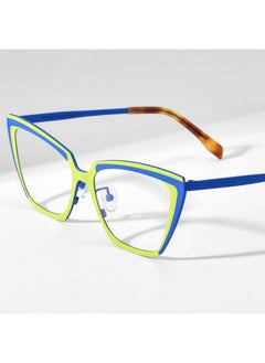 FONEX Colorful Pure Titanium Glasses Frame Women Cat Eye Eyeglasses Retro Vintage Optical Eyewear F85748 (F85809 Blue)  - Image 2
