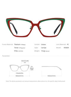 FONEX Colorful Pure Titanium Glasses Frame Women Cat Eye Eyeglasses Retro Vintage Optical Eyewear F85748 (F85809 Blue)  - Image 3