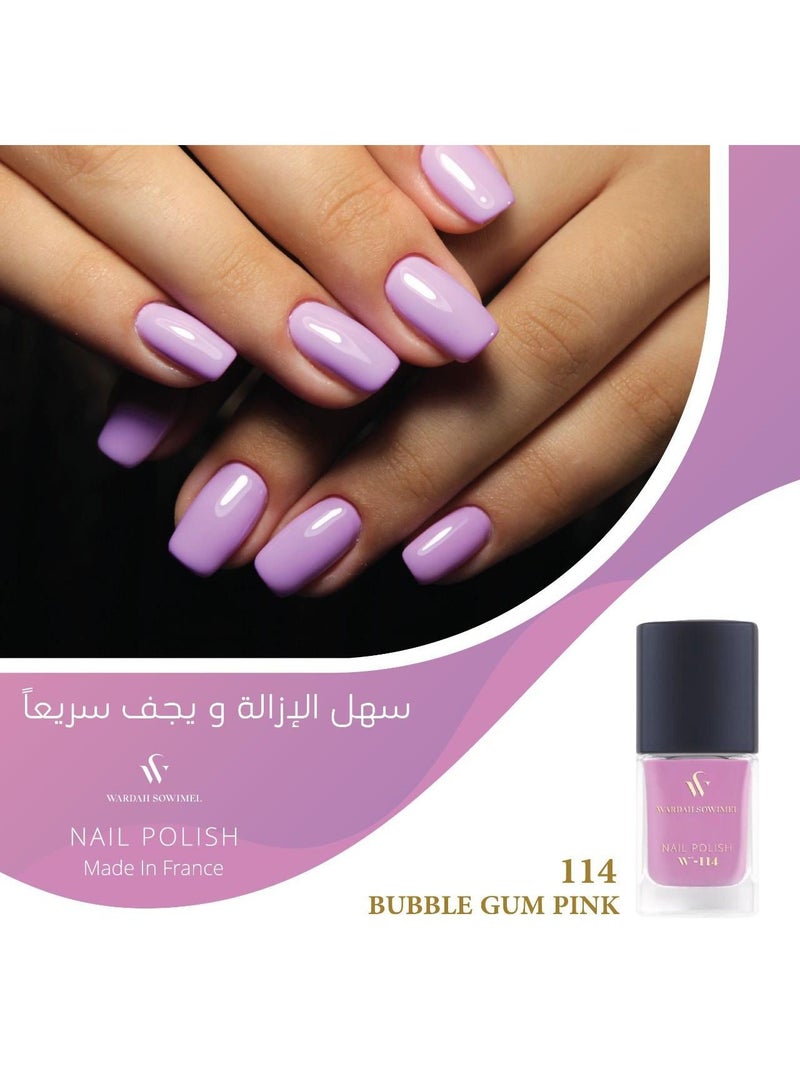 وردة صويمل طلاء أظافر من وردة صويمل - الوردي - W114 - Image 1