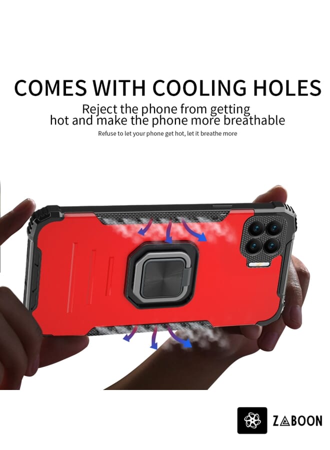 Zaboon Protective Case Cover For OPPO Realme C17 / Realme 7i Fierce Warrior Series Armor Aluminum Alloy + TPU  with Ring Holder - Image 4