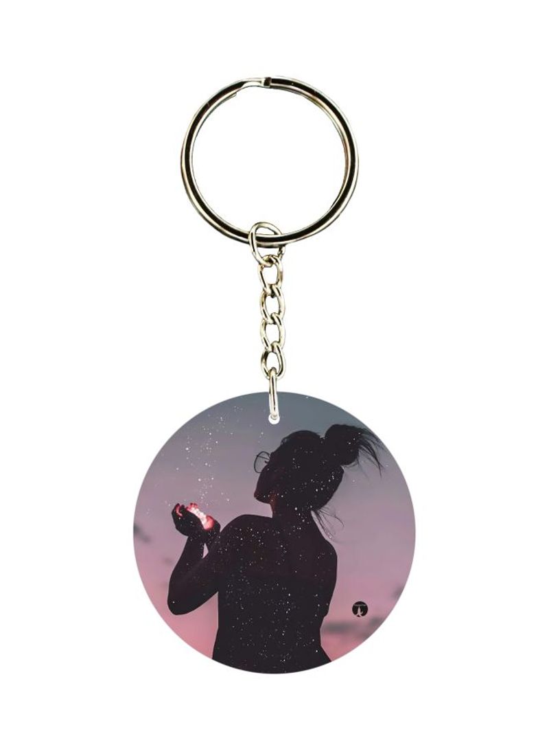 Human Figure Printed Keychain