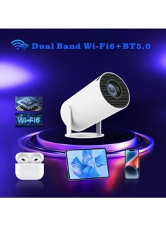Generic Electric Focus 16000L Portable Mini Projector with Android System WiFi 6 and Bluetooth Auto Vertical Correction FULL HD 1080P 180°Rotatable Outdoor Movie for Phone  - Image 2