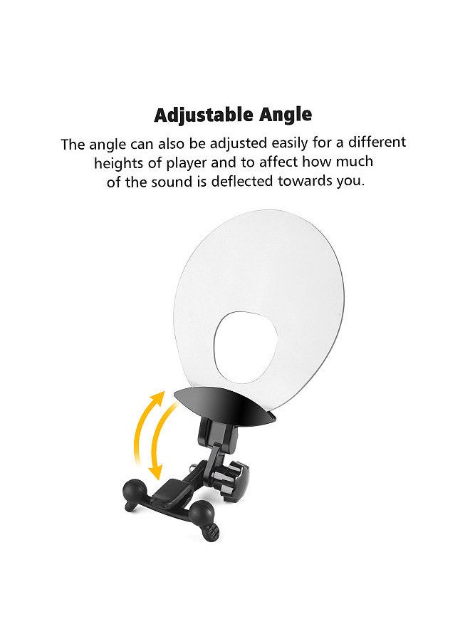 Generic - Plastic Saxophone Deflector Sound Deflector Shield With Mute & Reflect Sound Functions For Wind Instrument - Image 1
