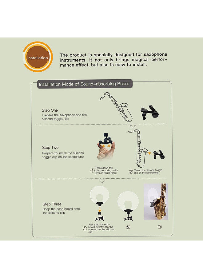 Generic - Plastic Saxophone Deflector Sound Deflector Shield With Mute & Reflect Sound Functions For Wind Instrument - Image 1