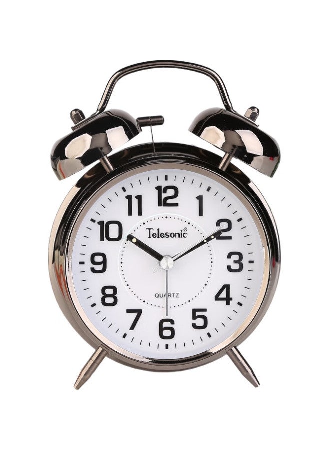 Telesonic Alarm Clock, Creative Design For Students And Children, Loud Bell, Bedroom Bedside, Simple, Luminous, Sweep Second Hand, Traditional Timepiece - Image 2