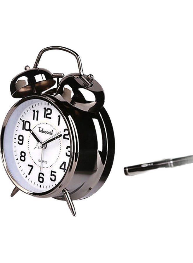Telesonic Alarm Clock, Creative Design For Students And Children, Loud Bell, Bedroom Bedside, Simple, Luminous, Sweep Second Hand, Traditional Timepiece - Image 1