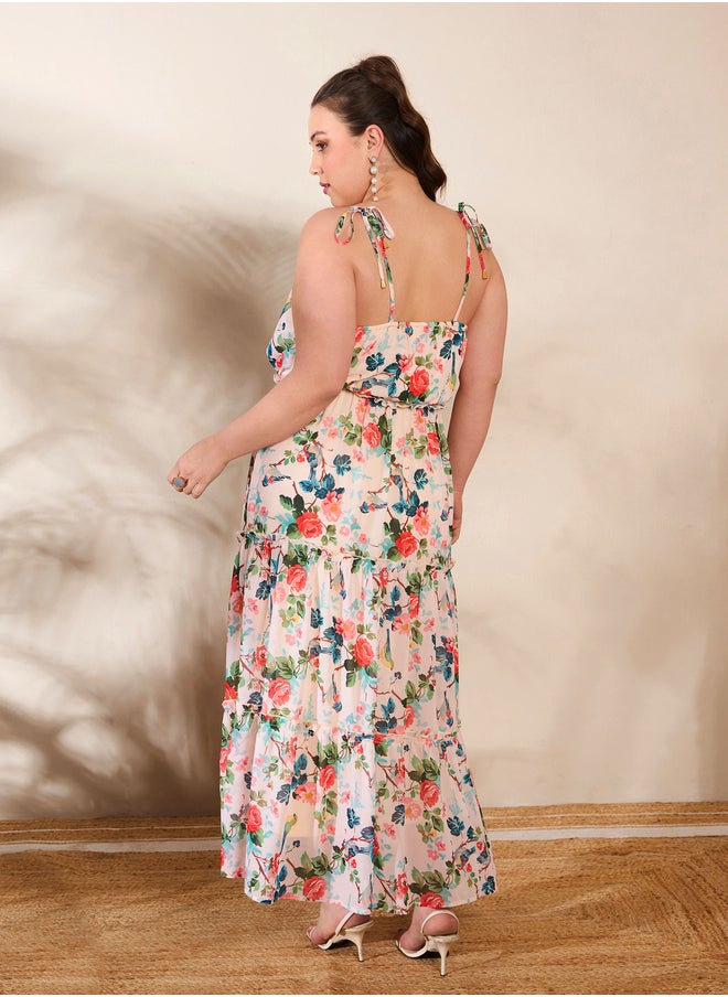 SASSAFRAS Floral Tiered Maxi Dress  - Image 5