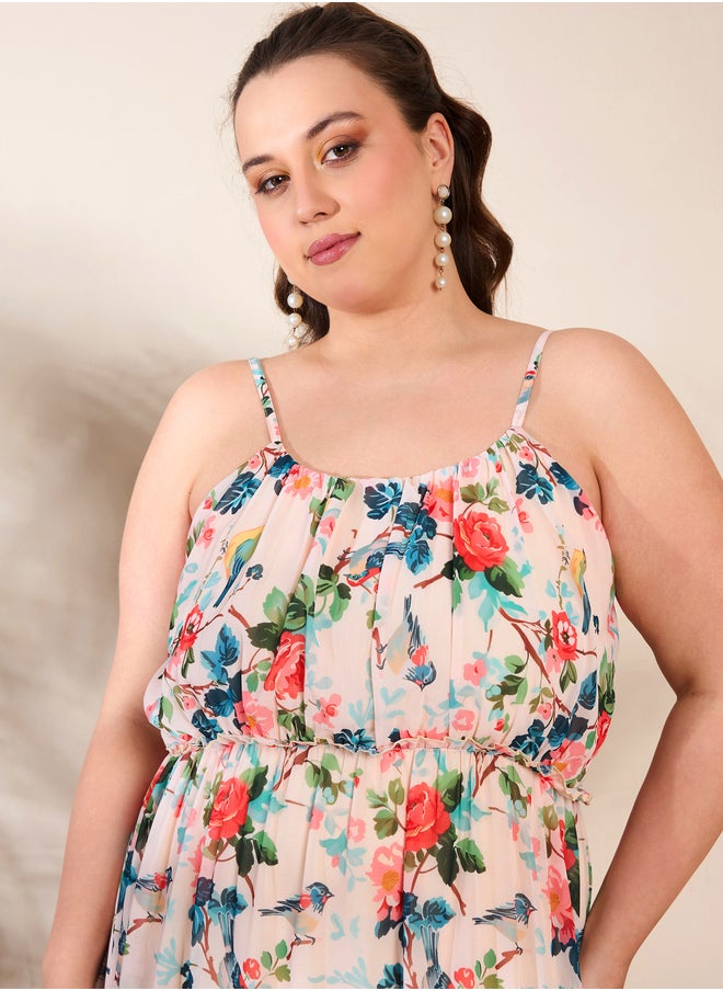 SASSAFRAS Floral Tiered Maxi Dress  - Image 4