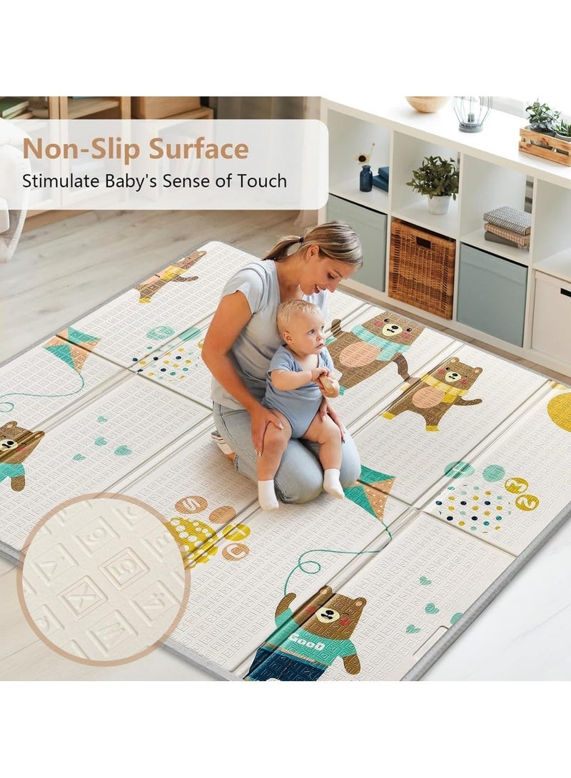 PICCASIO™ Versatile Foldable Baby Play Mat - Waterproof, Easy-to-Clean Activity Playmat - Ideal for Infants and Toddlers - Indoor/Outdoor Use - 120x120 x1cm - Image 2