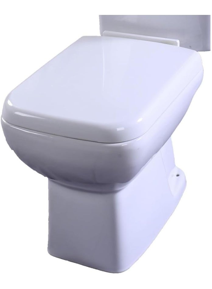 White bathroom toilet seat cover - Image 1