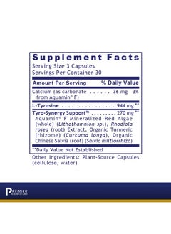 Premier Research Labs Tyrosine Matrix - L Tyrosine Supplement, L-tyrosine 944mg Capsules for Adults, Amino Acid Pills with Red Algae & Rhodiola Rosea - 90 Vegetarian Capsules - pzsku/ZBCBDA32CF9CCC93E4E49Z/45/_/1735907964/e435ab17-d449-4751-a1e0-1ff54e9b40bc