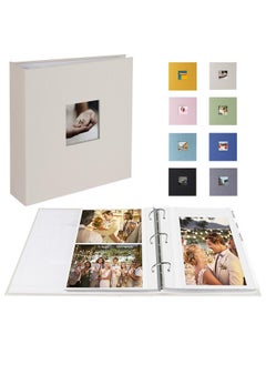 Photo Album 4X6 Photos Hold 200 Or 5X7 Pictures Hold 100, 3 Ring Binder Photo Albums Linen Cover Photo Book Acid Free Albums 4X6 5X7 For Family Wedding Baby(Beige) - pzsku/ZBCBDACE04BC64D01B546Z/45/_/1735214659/1968b196-774a-4268-9da2-df1a0215bd56