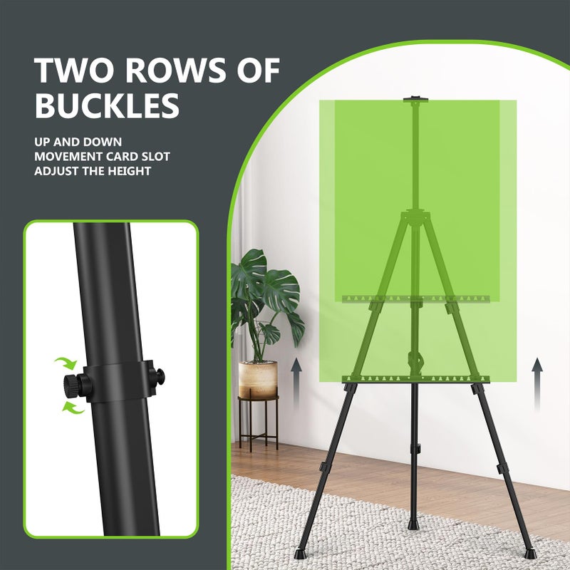 Hemndic Easel Stand for Sign, Hemndic 66" Easels Stand for Painting Heavy Duty, Portable Travel Easel for Display (2 Pack) - Image 5