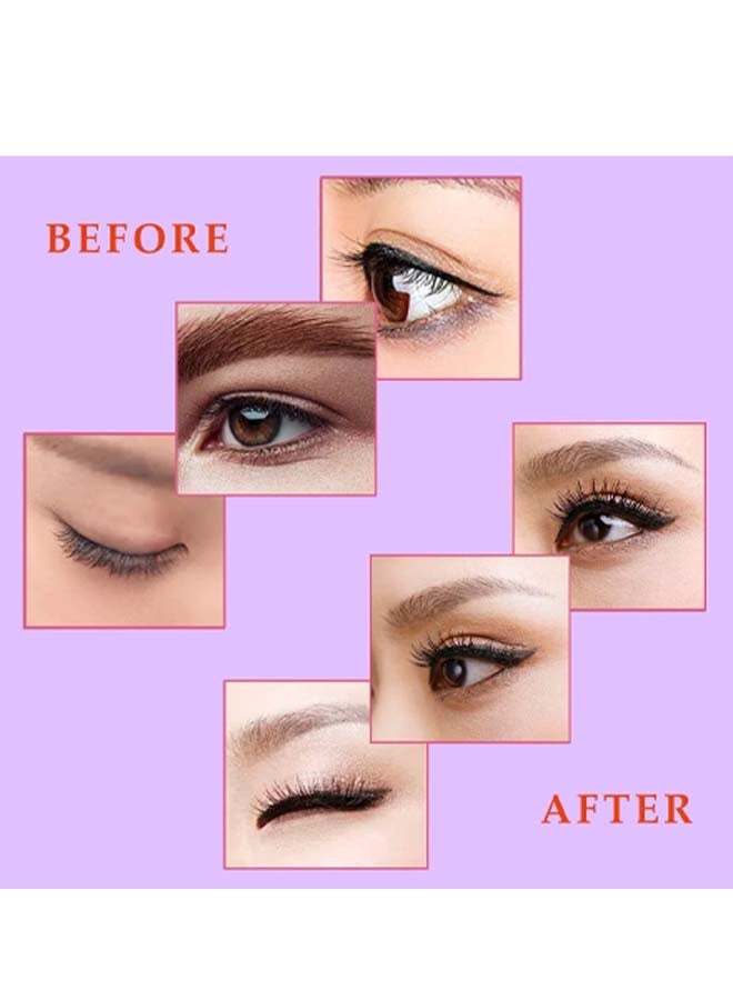 2PCS Stainless Steel Eyelash Curler with Built-in Comb Pinch Pain-Free Lash Curler with Brush Suitable for Any Eye Shapes and Sizes (Black) - Image 3