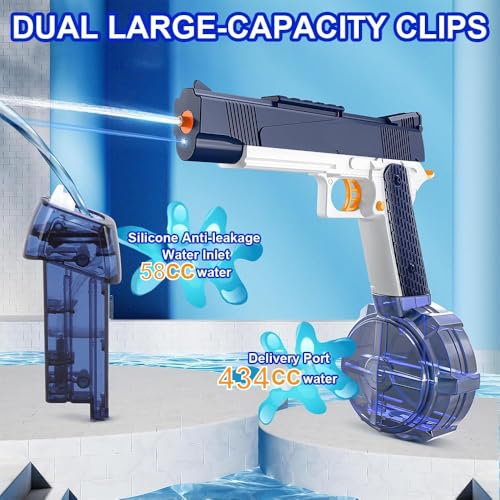 SNAPTRON Electric Water Gun Toy with Automatic Water Absorption Function, Rechargeable | High Pressure Mechanism for Kids and Outdoor Water Fun (Battle Water Gun) - Image 3