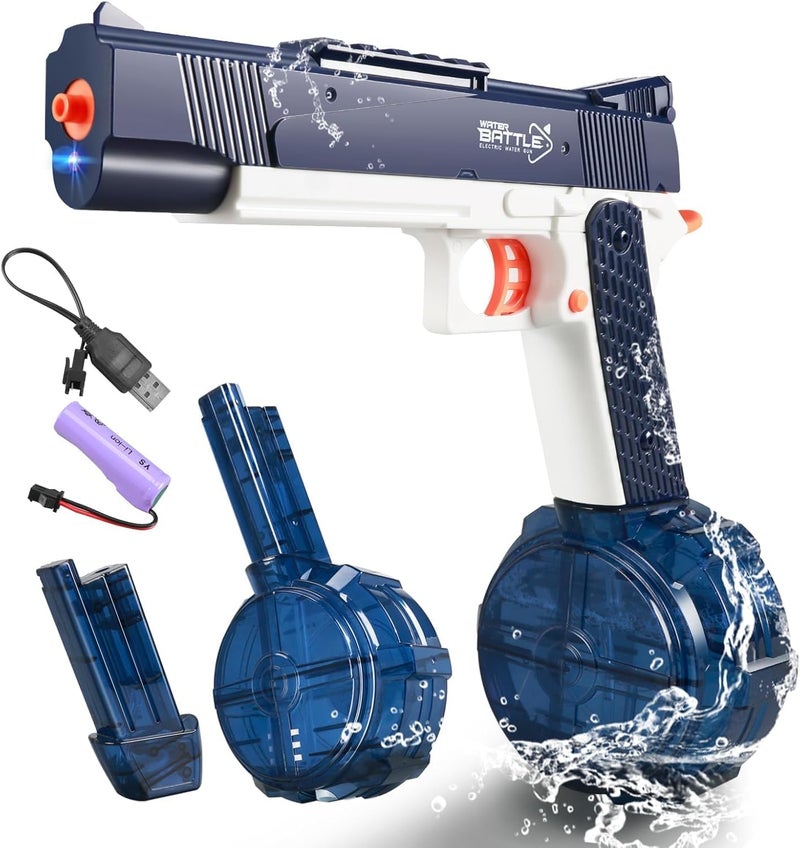 SNAPTRON Electric Water Gun Toy with Automatic Water Absorption Function, Rechargeable | High Pressure Mechanism for Kids and Outdoor Water Fun (Battle Water Gun) - Image 1