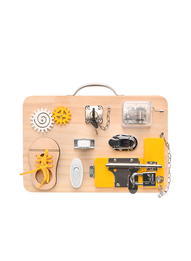 Montessori early education busy board unlocking board toy  - Image 1