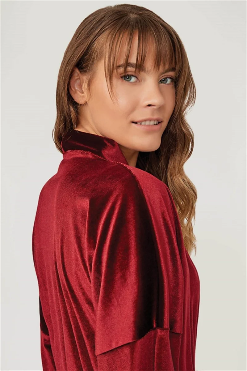 COTTONHILL Velvet Tie-Waist Dress