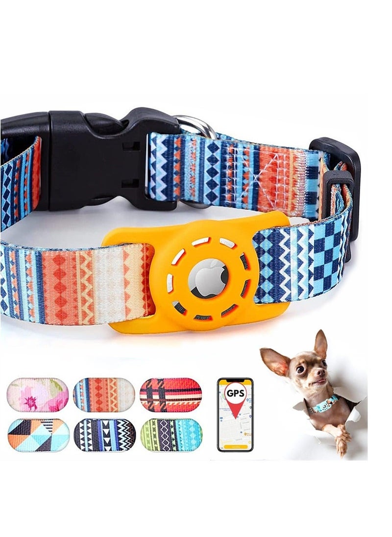 Generic - AirTag Dog Collar, Padded Apple Air Tag Dog Collar, Adjustable Air Tag Accessories Pet Collar, Nylon Pet Collars for Large Dogs, Heavy Duty Dog Collar with AirTag Holder Case (Dog M, Orange) - Image 1