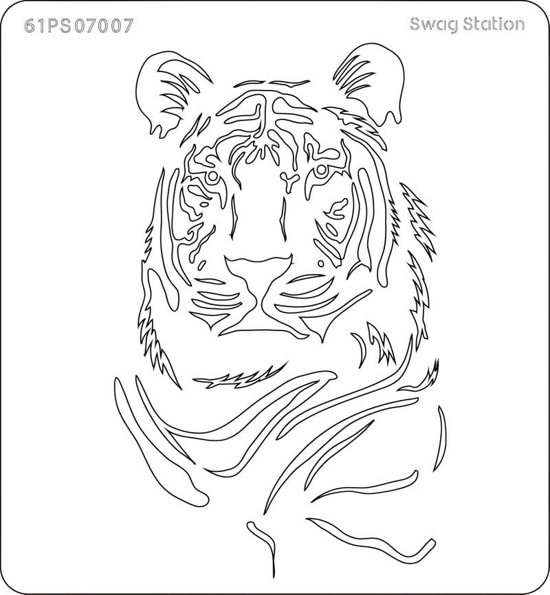 SWAGSTATION ReusableTiger Stencil Painting Template for Art and Craft Animal Stencils for Craft and Art (6"X6") Reusable DIY Stencils - Mixed Media, Home Décor, DIY Albums, Card Making, Scrapbooking - Image 2