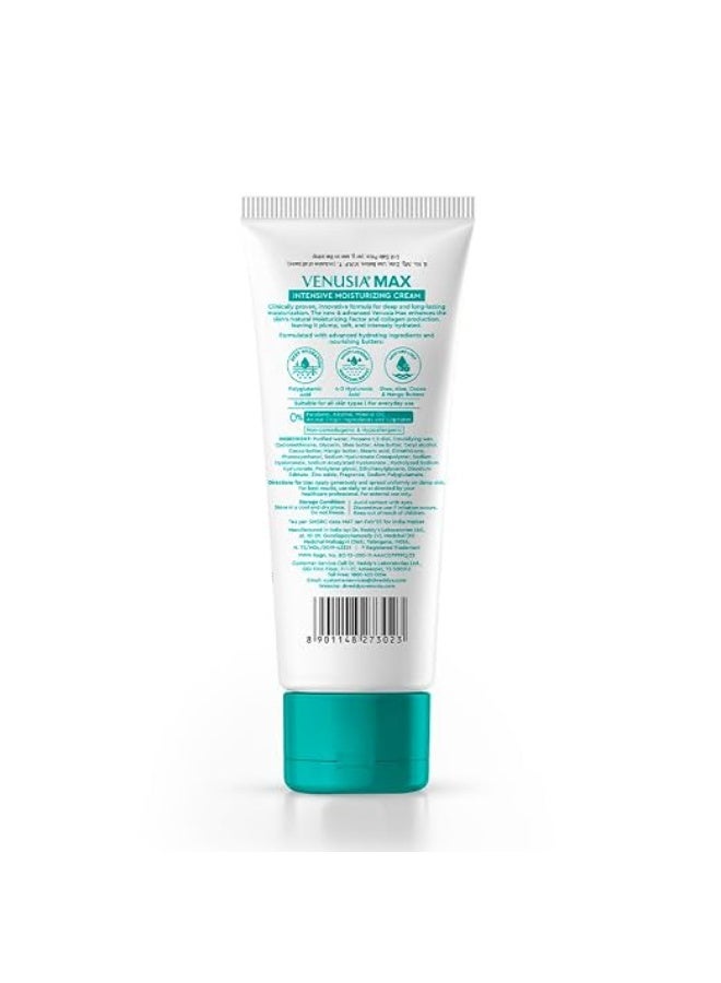 VENUSIA Dr. Reddy's Max Cream | Dermatologist Rec. for Dry to Very Dry Skin | Clinically Proven 24 hrs Moisturization | Paraben Free | Face & Body | Cocoa, Mango & Aloe Butter | 75g - Image 2