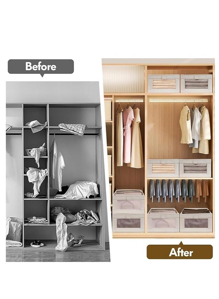 DUNISO 4 Pcs Wardrobe Clothes Organizer Foldable Clothes Storage Box Organizer Clothing Closet Visible Drawer Organizers Wardrobe Clothing Organizer - Image 5