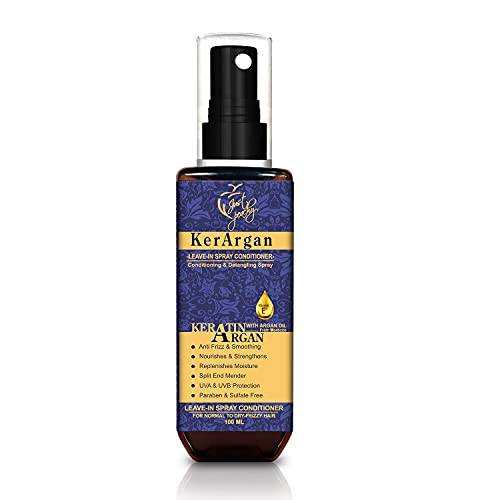 Just Peachy Leave-in Hair Conditioner Mist For Women | Keratin, Argan Oil & Vitamin E | Shining, Detangling & Strengthen Hair | 100ml - Image 1