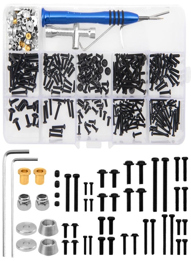 Vgoohobby 357Pcs Universal M2 M2.5 M3 RC Screws Kit Screw Fasteners Gasket Repair Tool Set Compatible with MN D90 D91 MN99S WPL C14 C24 B24 B36 1/12 1/16 RC Car - Image 1