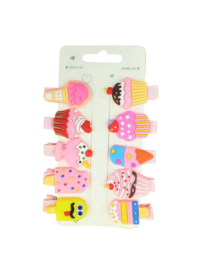 Rapid Rainbow Unicorn & Ice Cream Hair Clips Combo Baby Hairpin For Kids Girls Toddler Barrettes Hair Accessories Pack Of 20 - Image 4