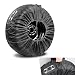 Opuweiy 1 PC Spare Tire Cover 190T Polyester Taffeta Spare Tire Protector with Pocket 1318 Diameters Waterproof Wheel Storage Bag Universal for Most Cars Trucks SUVs Black S - Image 2