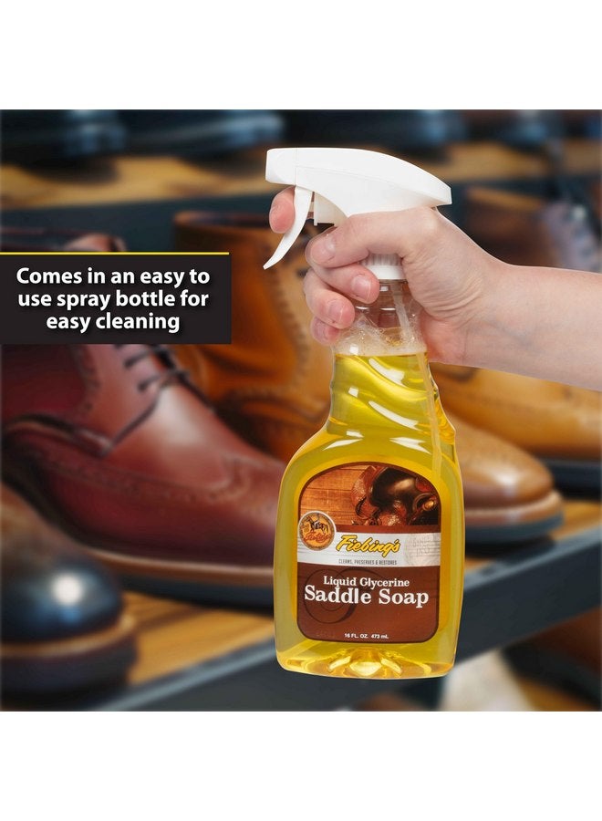 تاف 1 منظف معدات فيبينج - صابون الجلسرين السائل للسرج للجلد (16 أونصة) - منظف ومرطب للجلد الناعم لتنعيم وحماية واستعادة صناعة الجلود - لمقعد السيارة والأحذية والمحفظة والأحذية الطويلة والسروج - Image 3
