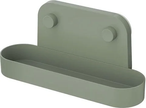أيكيا Suction Cup Organization Shelf Olive Green Meridyendukkan 28 cm Bathroom-Kitchen Hanging