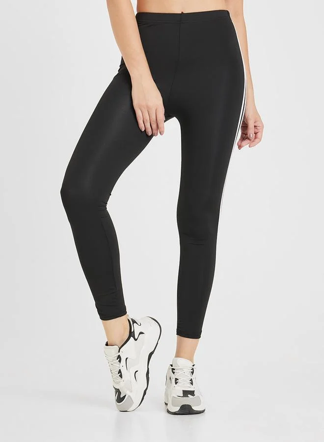 Styli Active Double Side Stripe Full Length Leggings
