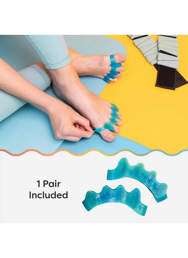Zentoes Silicone Toe Spacers For Correct Toe Alignment, Bunion And Hammertoe Straighteners - 1 Pair (Tidal)  - Image 4