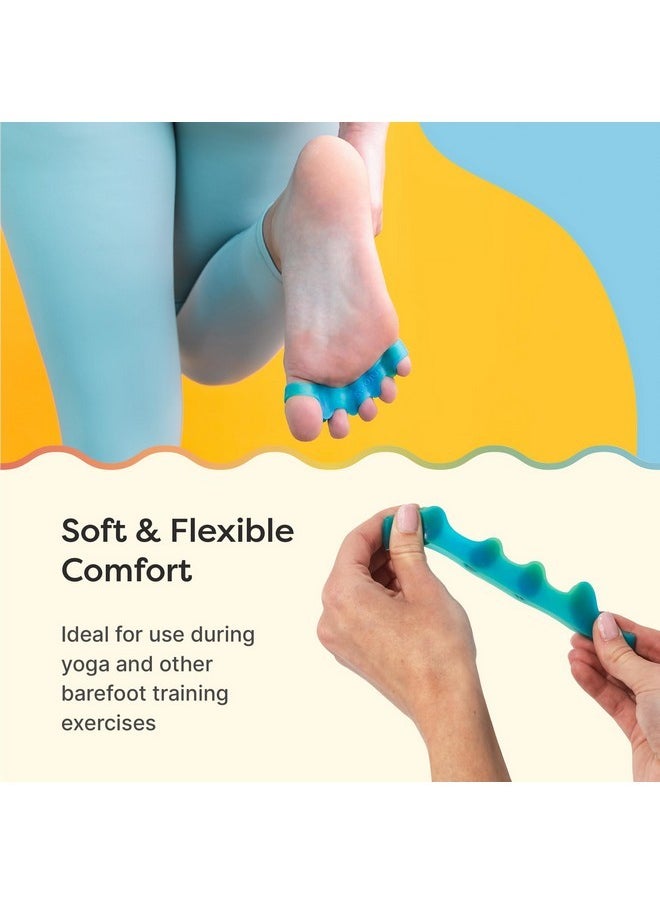 Zentoes Silicone Toe Spacers For Correct Toe Alignment, Bunion And Hammertoe Straighteners - 1 Pair (Tidal)  - Image 2