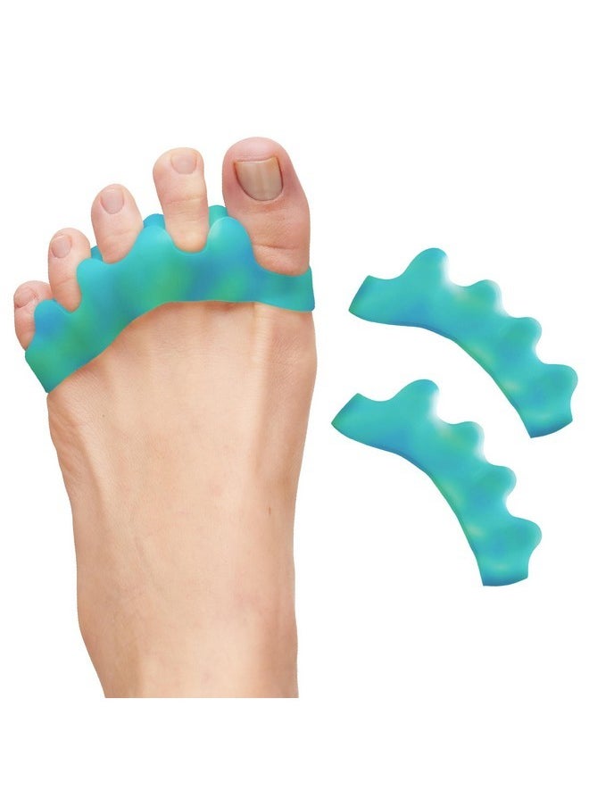 Zentoes Silicone Toe Spacers For Correct Toe Alignment, Bunion And Hammertoe Straighteners - 1 Pair (Tidal)  - Image 1