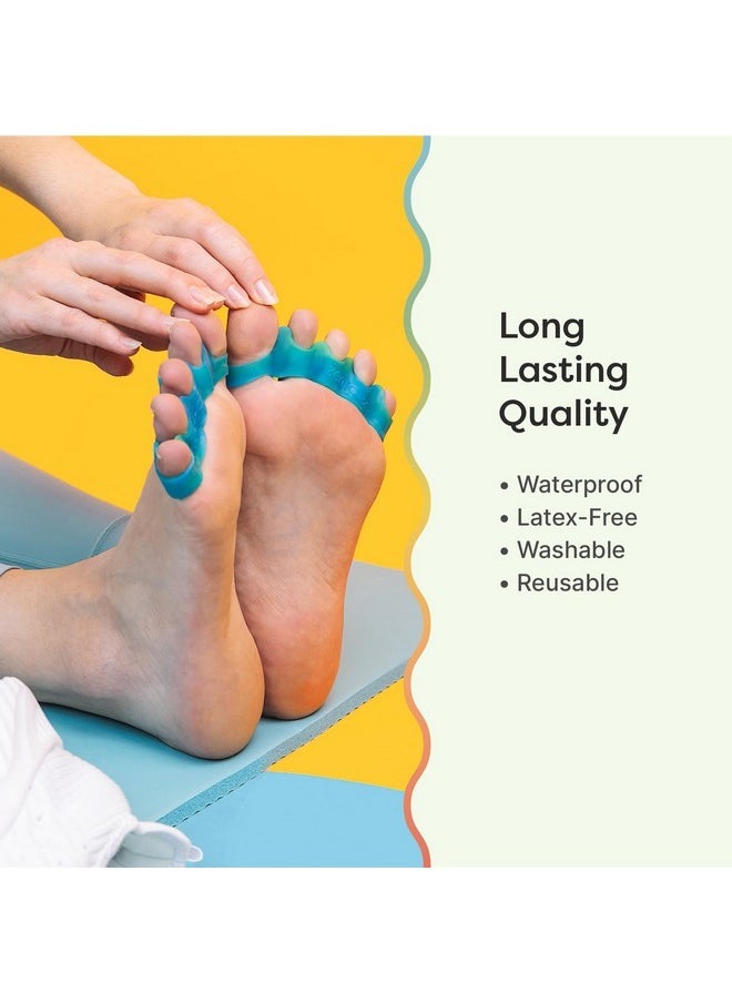 Zentoes Silicone Toe Spacers For Correct Toe Alignment, Bunion And Hammertoe Straighteners - 1 Pair (Tidal)  - Image 5