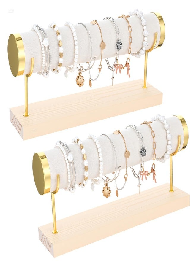 Lemecima 2 Pack Bracelet Holder Stand, T-bar Bracelet Organizer Display for Selling, Bangle Organizer for Women, Watch Storage Holder for Men, Jewelry Business Supplies - Image 1