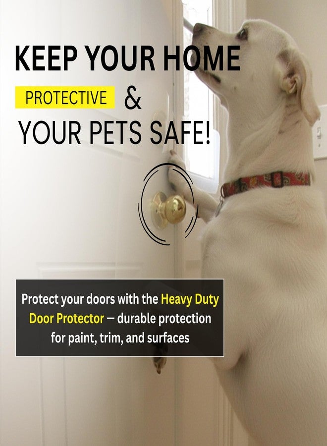 CLAWGUARD Heavy Duty Door Scratch Shield – 20x44 in. Door Scratch Protector Dog & Cat – Clear Wall, Frame & Furniture Cat Scratch Protectors - Image 5