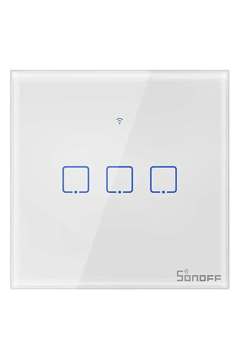 SONOFF SONOFF T0 Intelligent Switch EU/UK/US AC 100-240V 1/2/3 Gang TX Series WIFI Wall Switch 433Mhz RF Remote Controlled Wifi Switch Intelligent Home Switch - Image 1