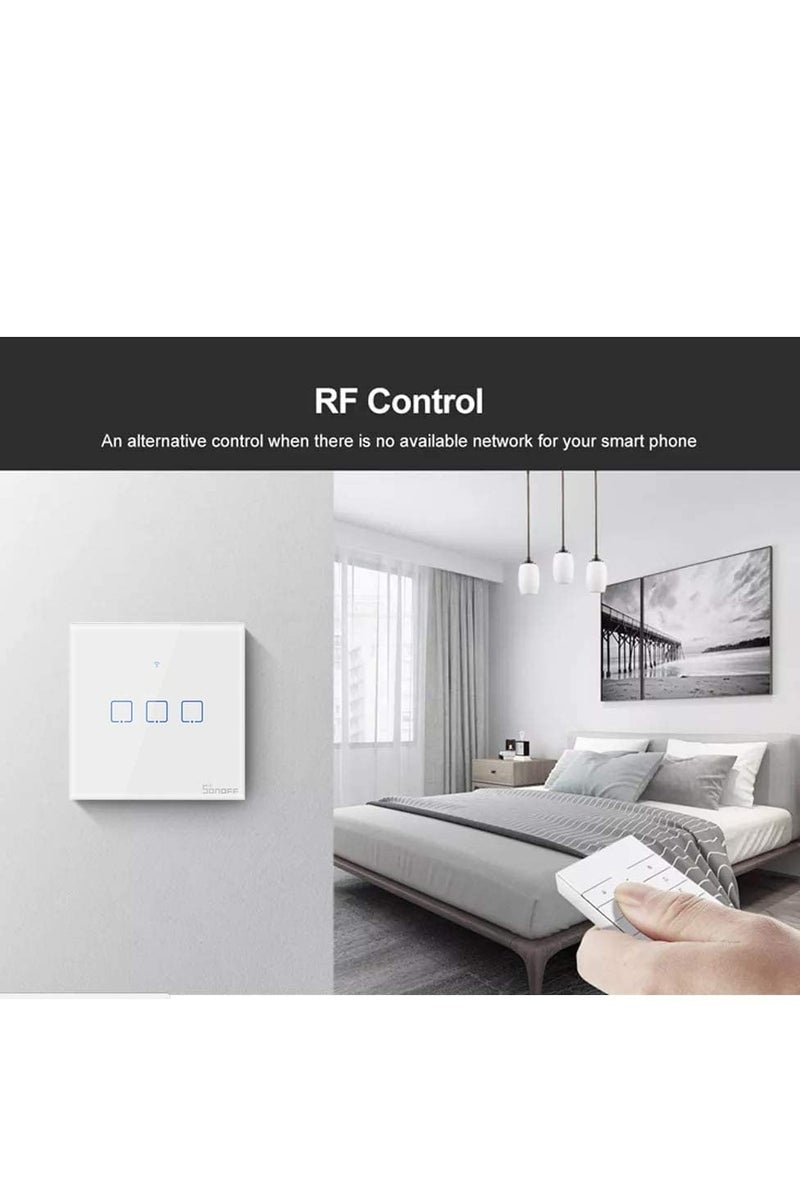 SONOFF SONOFF T0 Intelligent Switch EU/UK/US AC 100-240V 1/2/3 Gang TX Series WIFI Wall Switch 433Mhz RF Remote Controlled Wifi Switch Intelligent Home Switch - Image 2