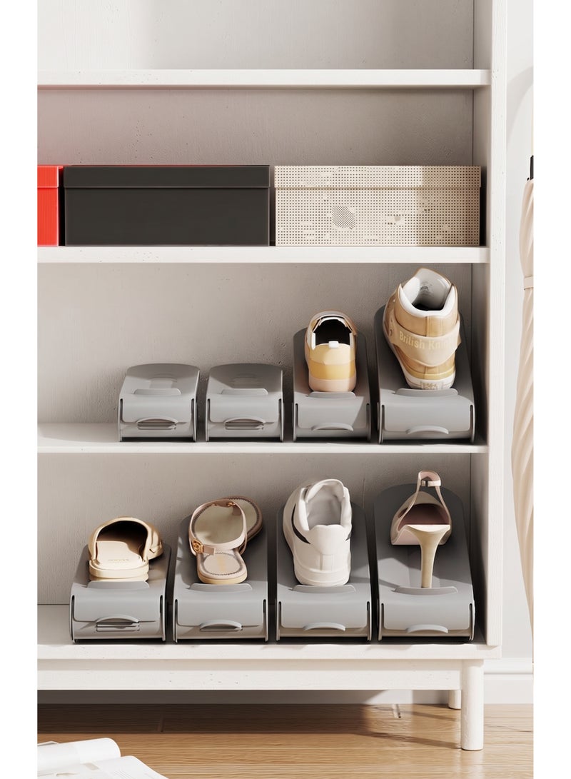 حامل أحذية قابل للإسقاط يوفر مساحة في الفراغ (جيري، 27×11 سم)، صينية أحذية أمامية مقاومة الانزلاق لخزانة الملابس - Image 5